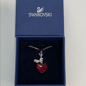 Swarovski Ties of Love Red Heart Necklace